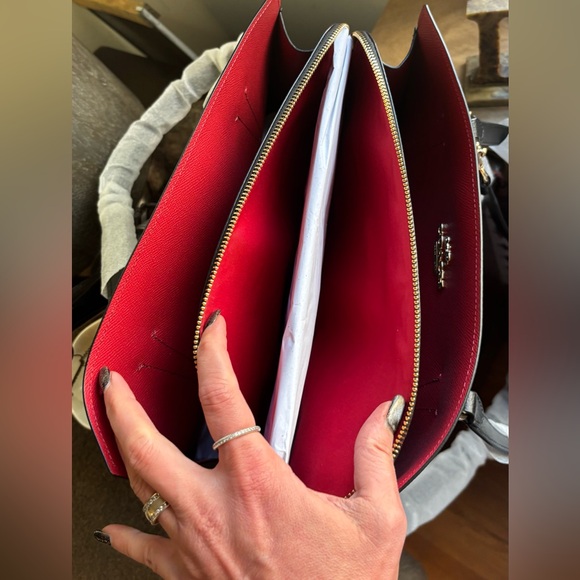 Authentic COACH 1941 crossgrain smooth Leather colorblock Tote/crosby - Picture 2 of 15